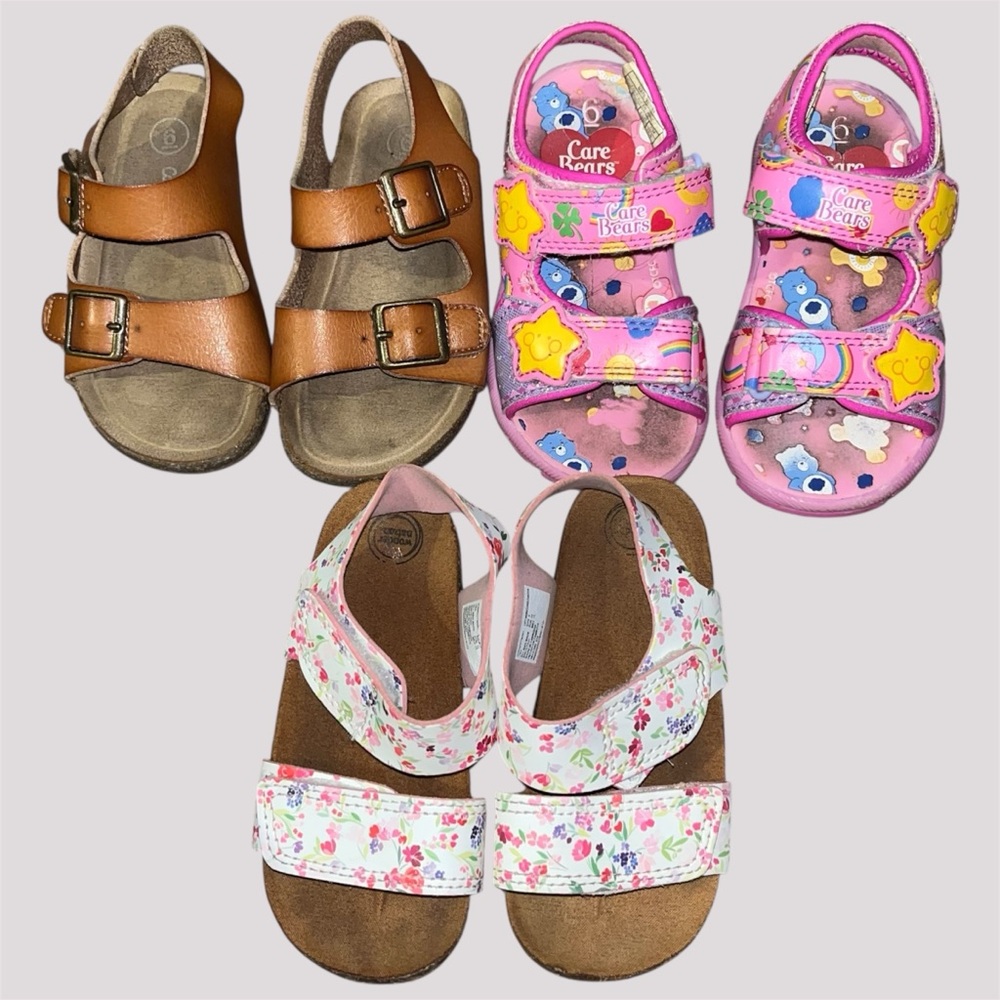 Care Bears Pink and Yellow Kids Sandals